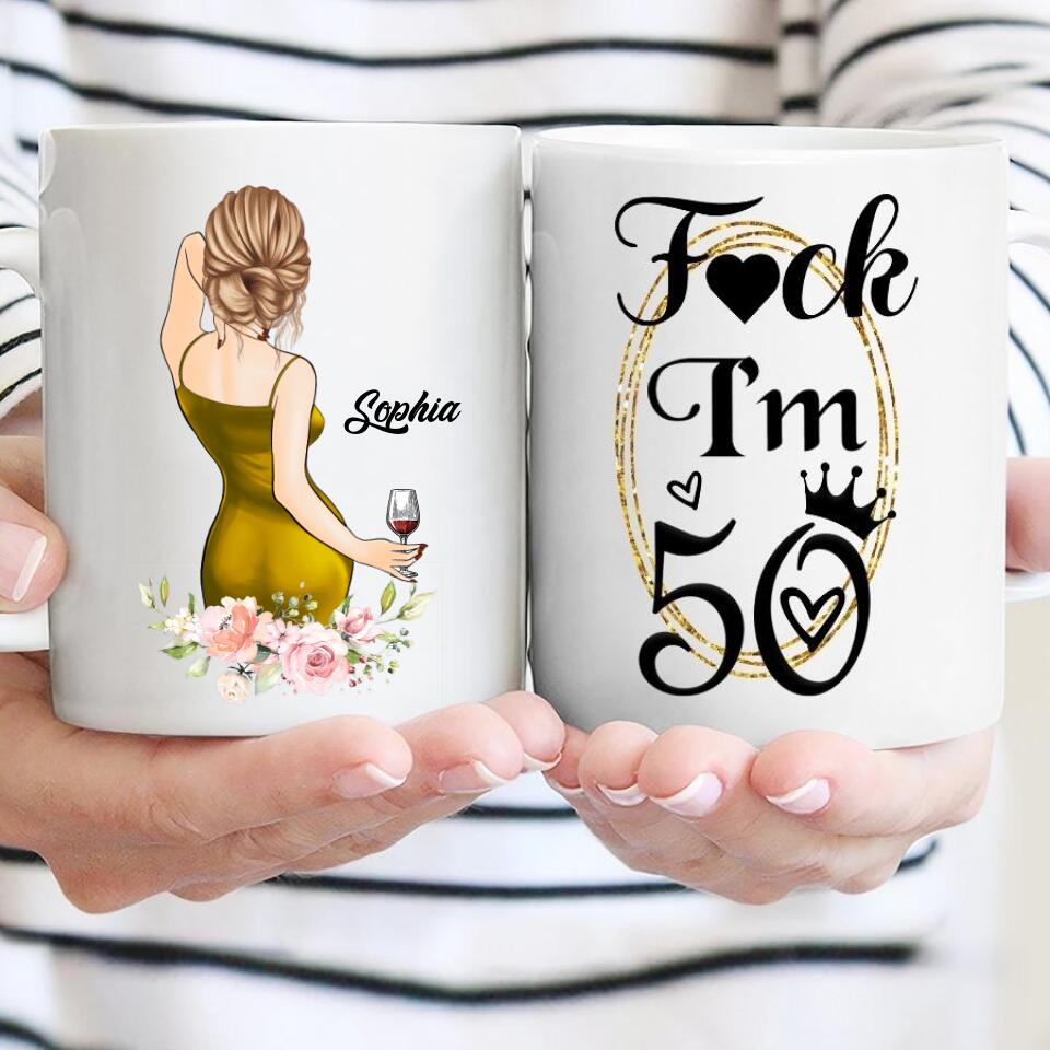 Personalised 50th Birthday Mug, Happy Birthday Mug, 50th Birthday Mug,  Birthday Gift Cup With Photo, Coffee Mug For Birthday Gift, Happy Birthday Cup With Name And Photo