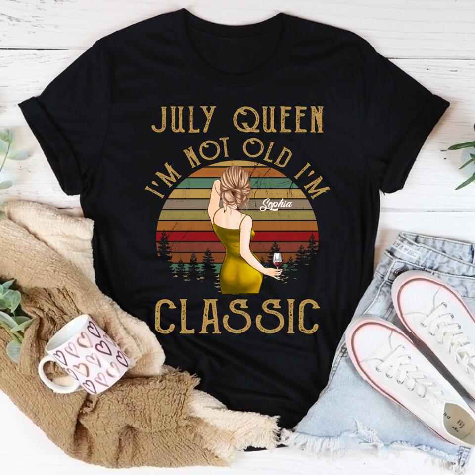 July Birthday Shirt, July Queen Custom Birthday Shirt, Queens Born In July, July Birthday Shirts For Woman, July Birthday Gifts