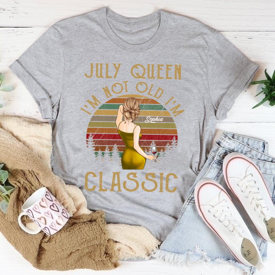 July Birthday Shirt, July Queen Custom Birthday Shirt, Queens Born In July, July Birthday Shirts For Woman, July Birthday Gifts