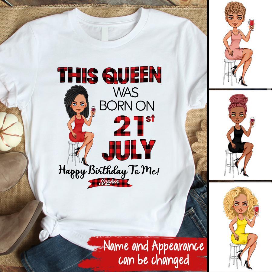 July Birthday Shirt, July Queen Custom Birthday Shirt, Queens Born In July, July Birthday Shirts For Woman, July Birthday Gifts