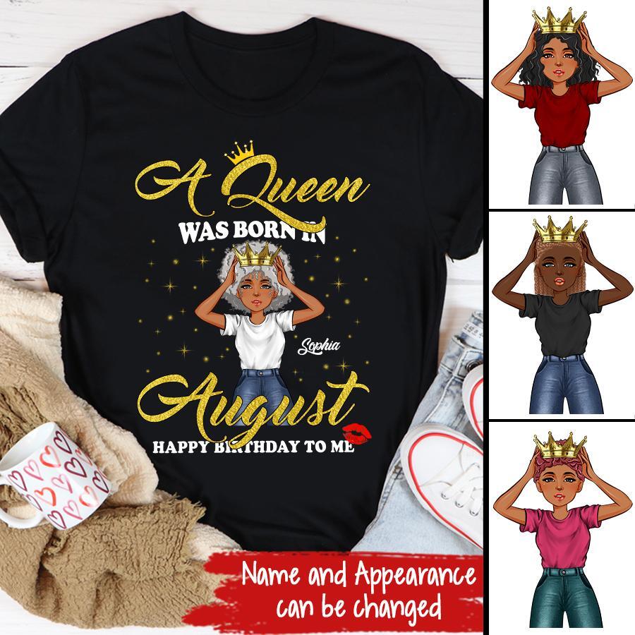 August Birthday Shirt, Custom Birthday Shirt, Queens Born In August, August Birthday Shirts For Woman, August Birthday Gifts