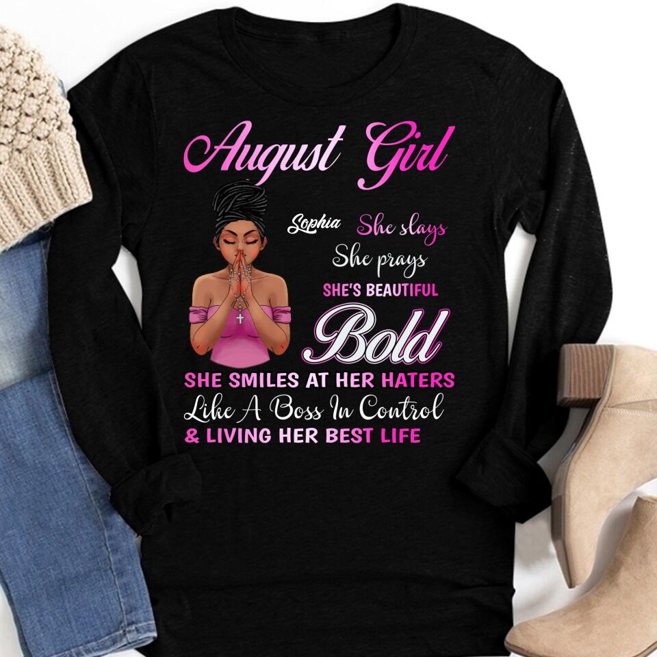 August Birthday Shirt, Custom Birthday Shirt, Queens Born In August, August Birthday Shirts For Woman, August Birthday Gifts