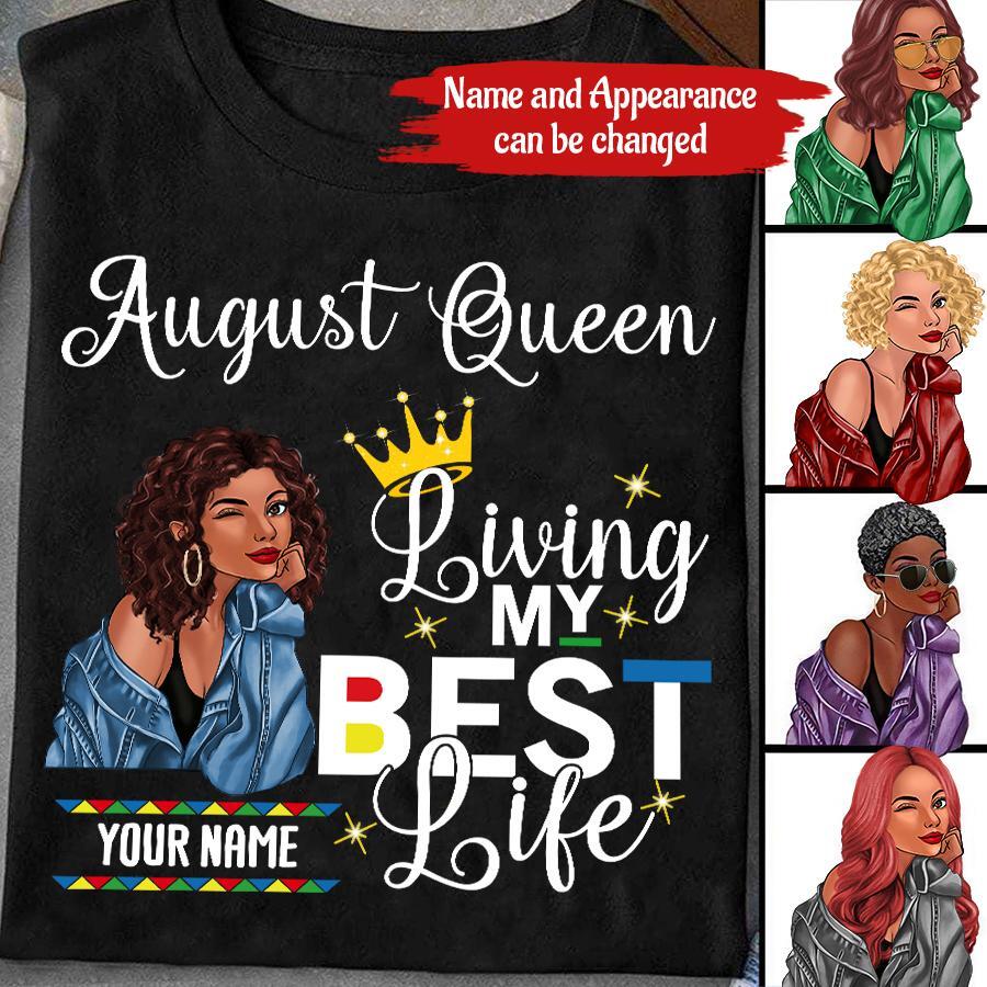 August Birthday Shirt, Custom Birthday Shirt, Queens Born In August, August Birthday Shirts For Woman, August Birthday Gifts