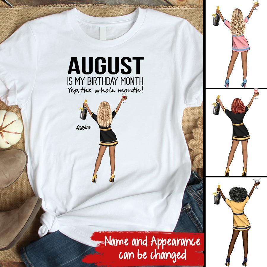August Birthday Shirt, Custom Birthday Shirt, Queens Born In August, August Birthday Shirts For Woman, August Birthday Gifts