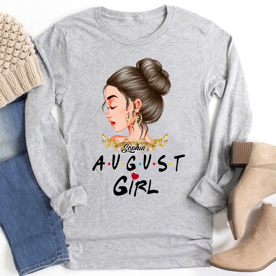 August Birthday Shirt, Custom Birthday Shirt, Queens Born In August, August Birthday Shirts For Woman, August Birthday Gifts August Girl