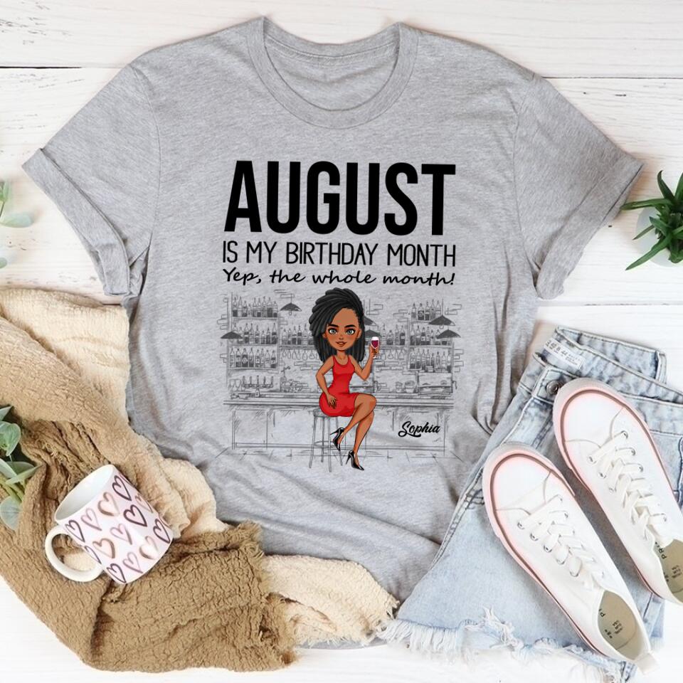 August Birthday Shirt, Custom Birthday Shirt, Queens Born In August, August Birthday Shirts For Woman, August Birthday Gifts