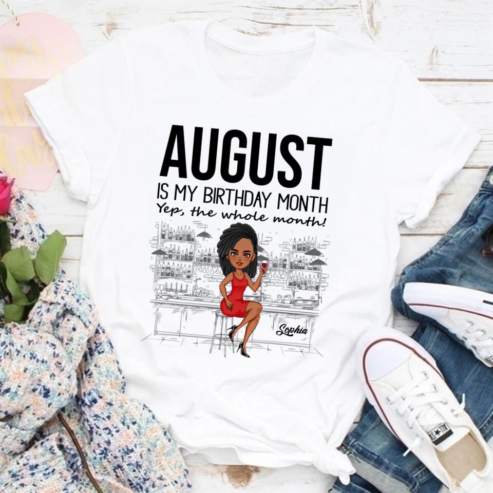 August Birthday Shirt, Custom Birthday Shirt, Queens Born In August, August Birthday Shirts For Woman, August Birthday Gifts