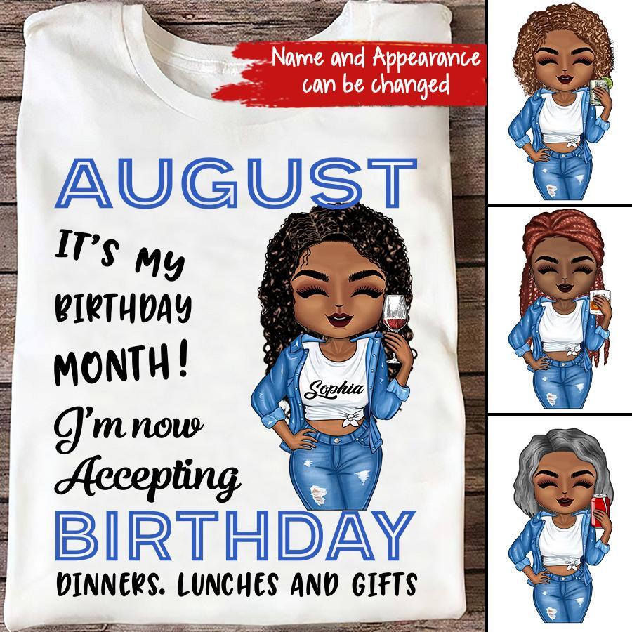 August Birthday Shirt, Custom Birthday Shirt, Queens Born In August, August Birthday Shirts For Woman, August Birthday Gifts