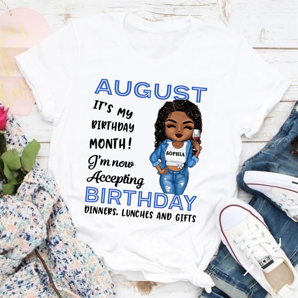 August Birthday Shirt, Custom Birthday Shirt, Queens Born In August, August Birthday Shirts For Woman, August Birthday Gifts