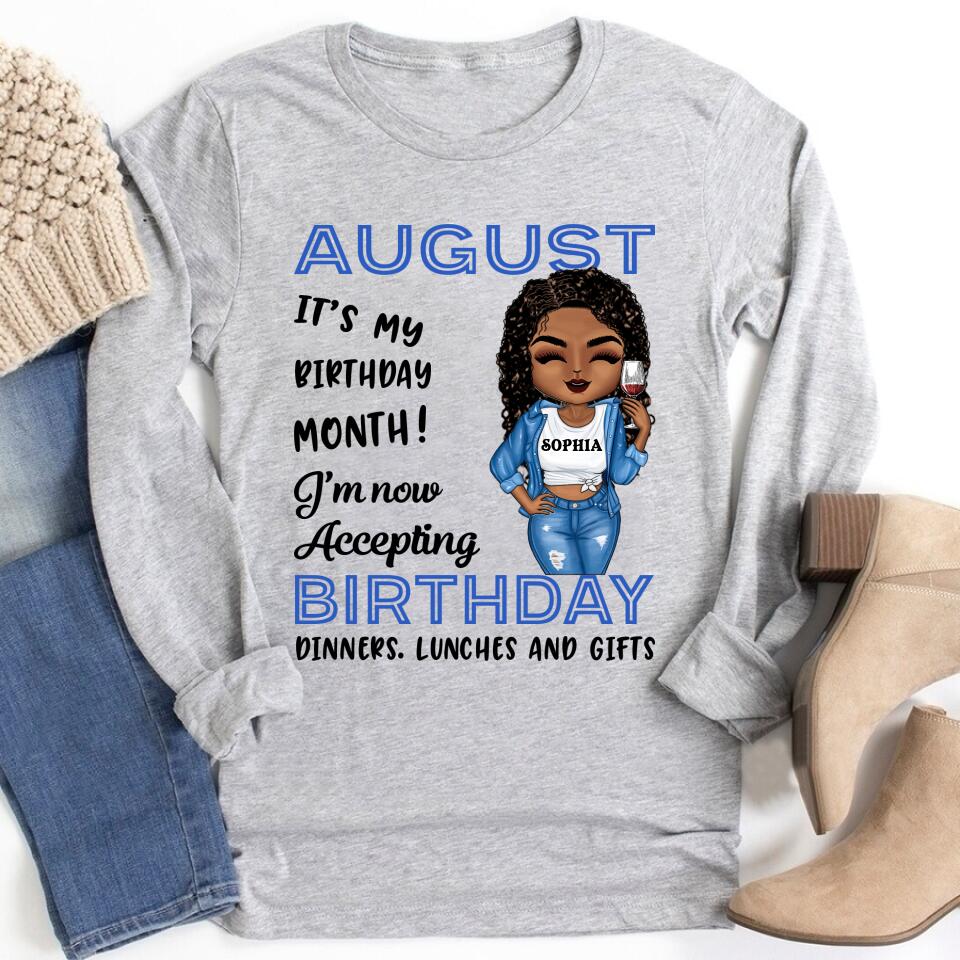 August Birthday Shirt, Custom Birthday Shirt, Queens Born In August, August Birthday Shirts For Woman, August Birthday Gifts
