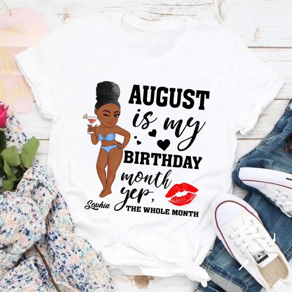 August Birthday Shirt, Custom Birthday Shirt, Queens Born In August, August Birthday Shirts For Woman, August Birthday Gifts