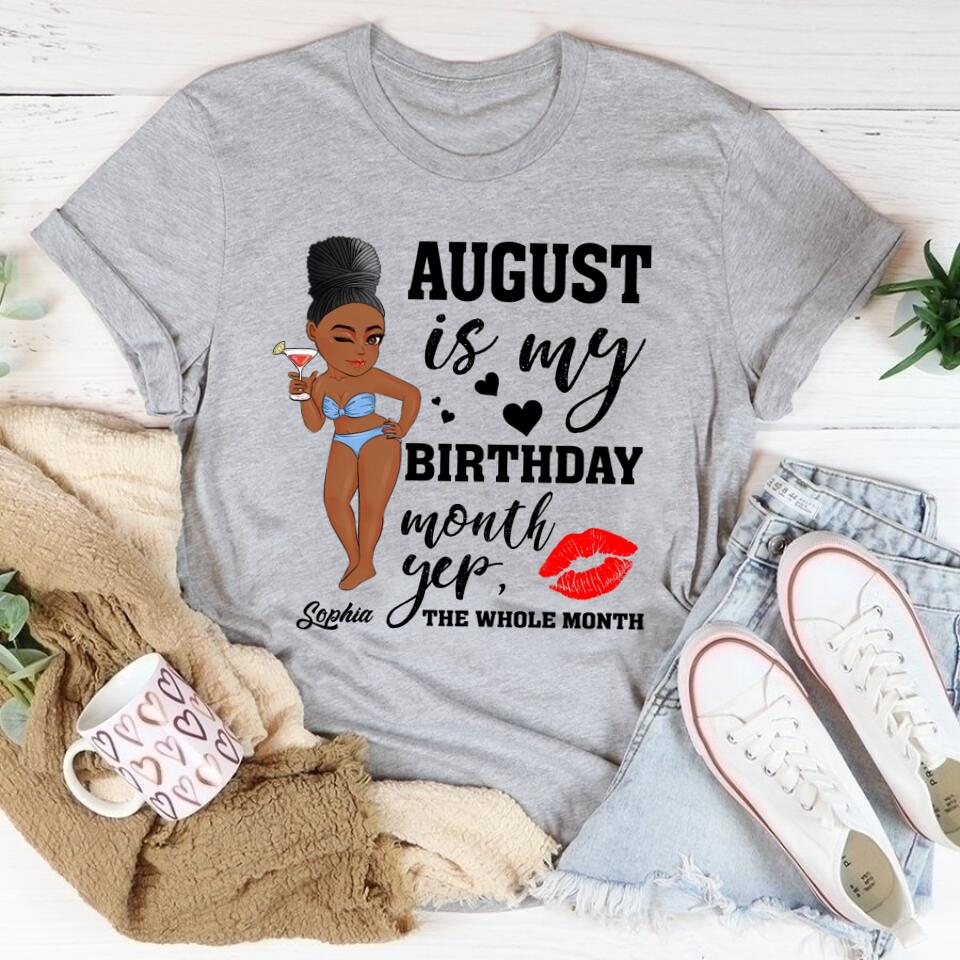 August Birthday Shirt, Custom Birthday Shirt, Queens Born In August, August Birthday Shirts For Woman, August Birthday Gifts