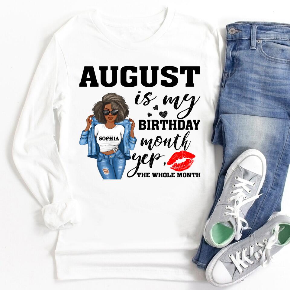 August Birthday Shirt, Custom Birthday Shirt, Queens Born In August, August Birthday Shirts For Woman, August Birthday Gifts