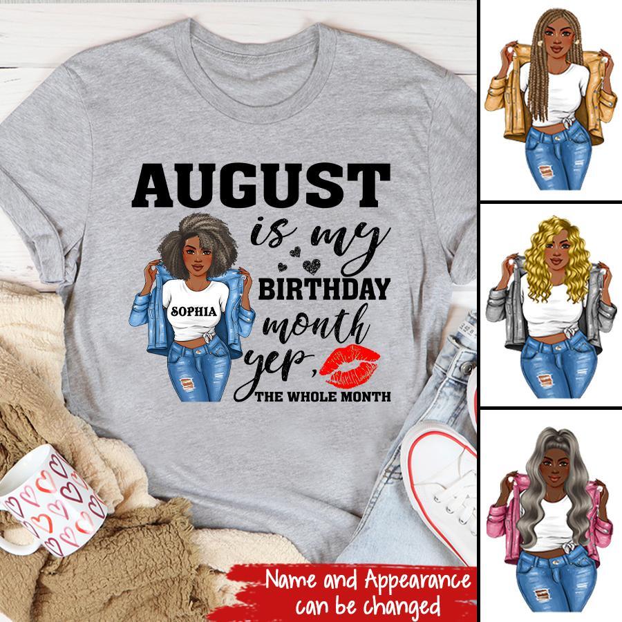 August Birthday Shirt, Custom Birthday Shirt, Queens Born In August, August Birthday Shirts For Woman, August Birthday Gifts