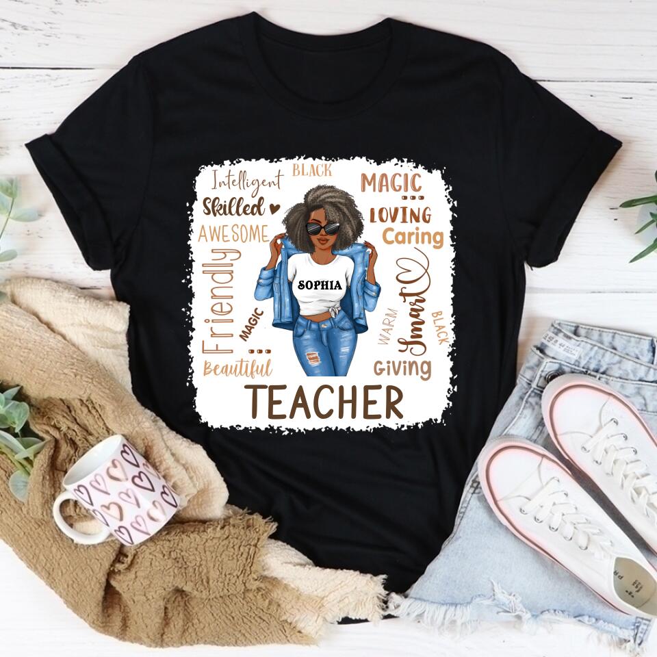 Black Teacher Shirts, Melanin Teacher Shirt, Black Teachers Dope Black Educators BHM T-Shirt, Teacher Shirt
