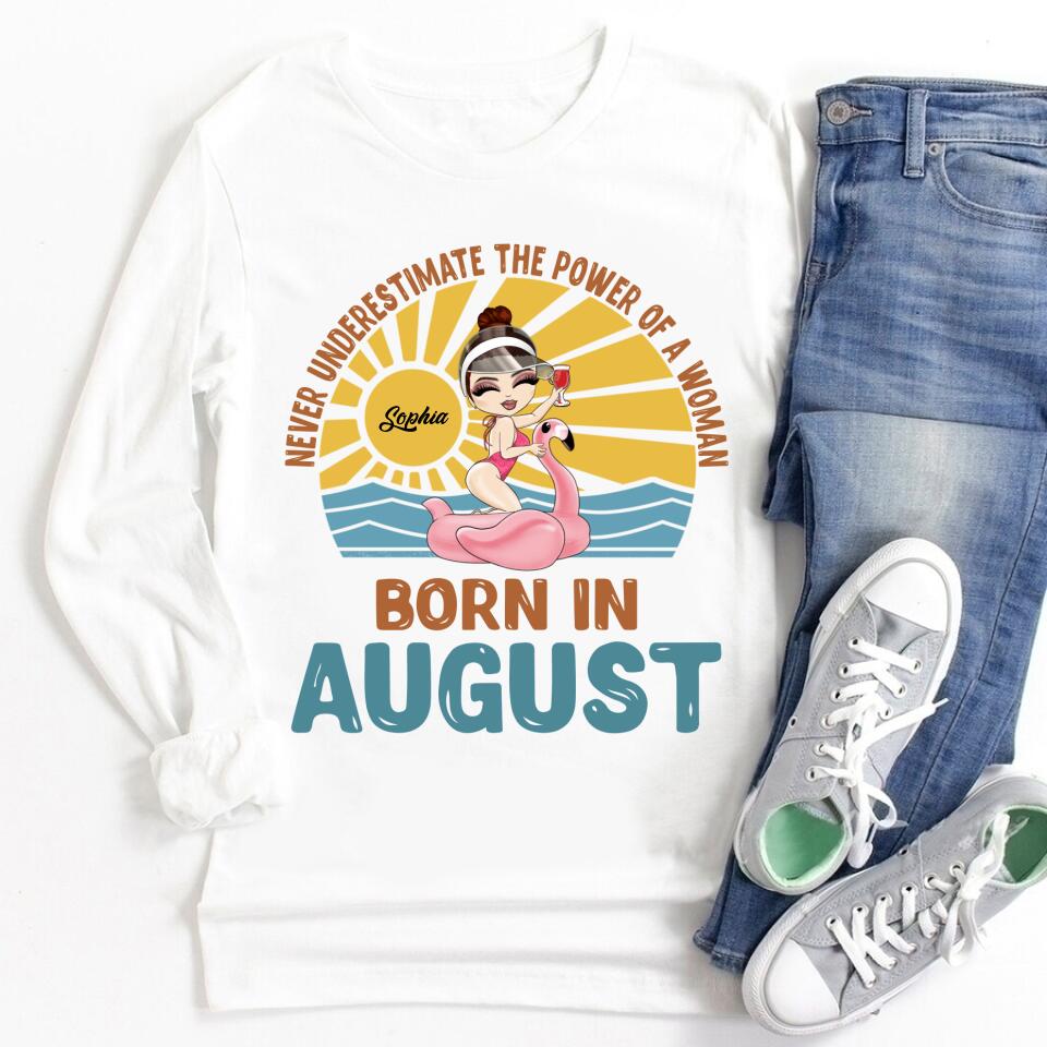 August Birthday Shirt, Custom Birthday Shirt, Queens Born In August, August Birthday Shirts For Woman, August Birthday Gifts, Beach Shirts For Women
