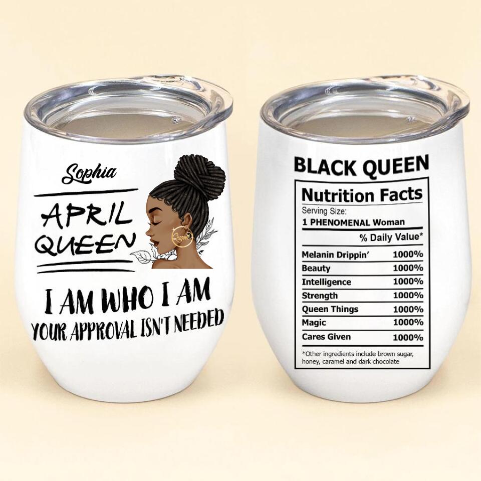 Personalized Wine Tumbler - Birthday Gift For April Queen, April birthday gifts, April birthday gift idea for her