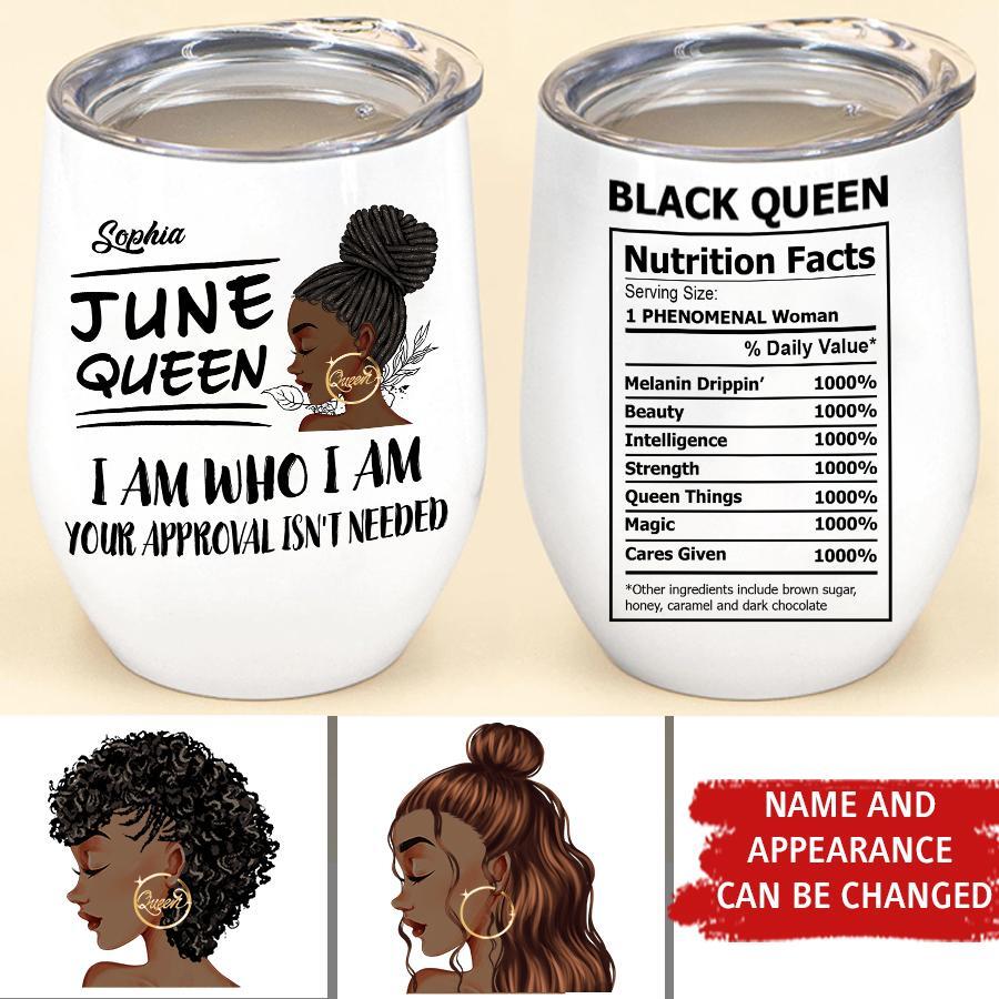 Personalized Wine Tumbler - Birthday Gift For June Queen, June birthday gifts, June birthday gift idea for her