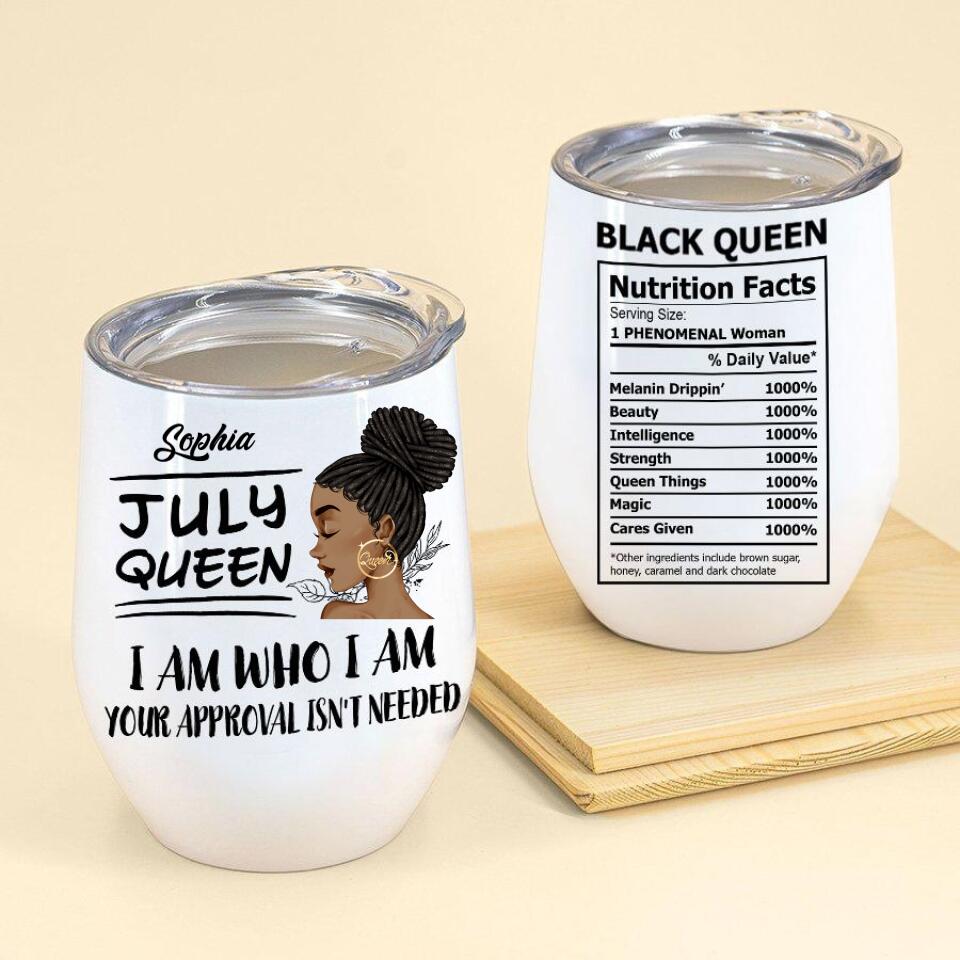 Personalized Wine Tumbler - Birthday Gift For July Queen, July birthday gifts, July birthday gift idea for her