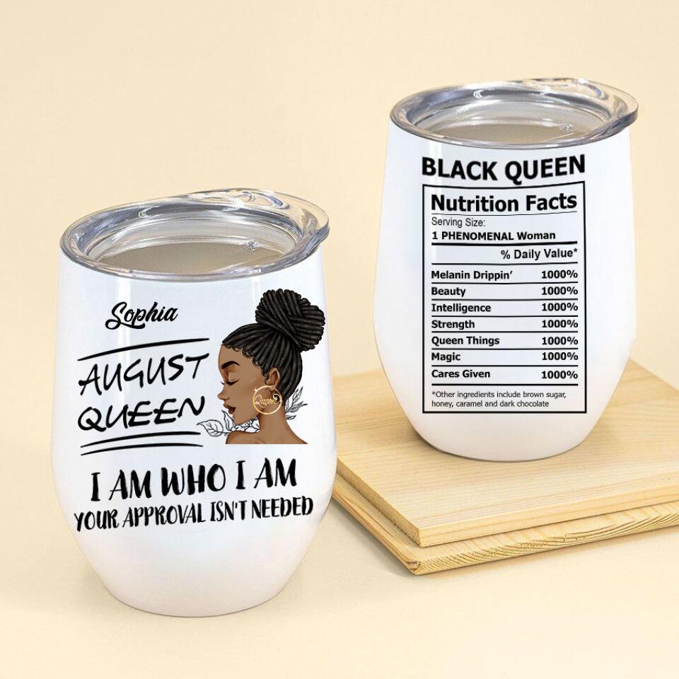 Personalized Wine Tumbler - Birthday Gift For August Queen, August birthday gifts, August birthday gift idea for her