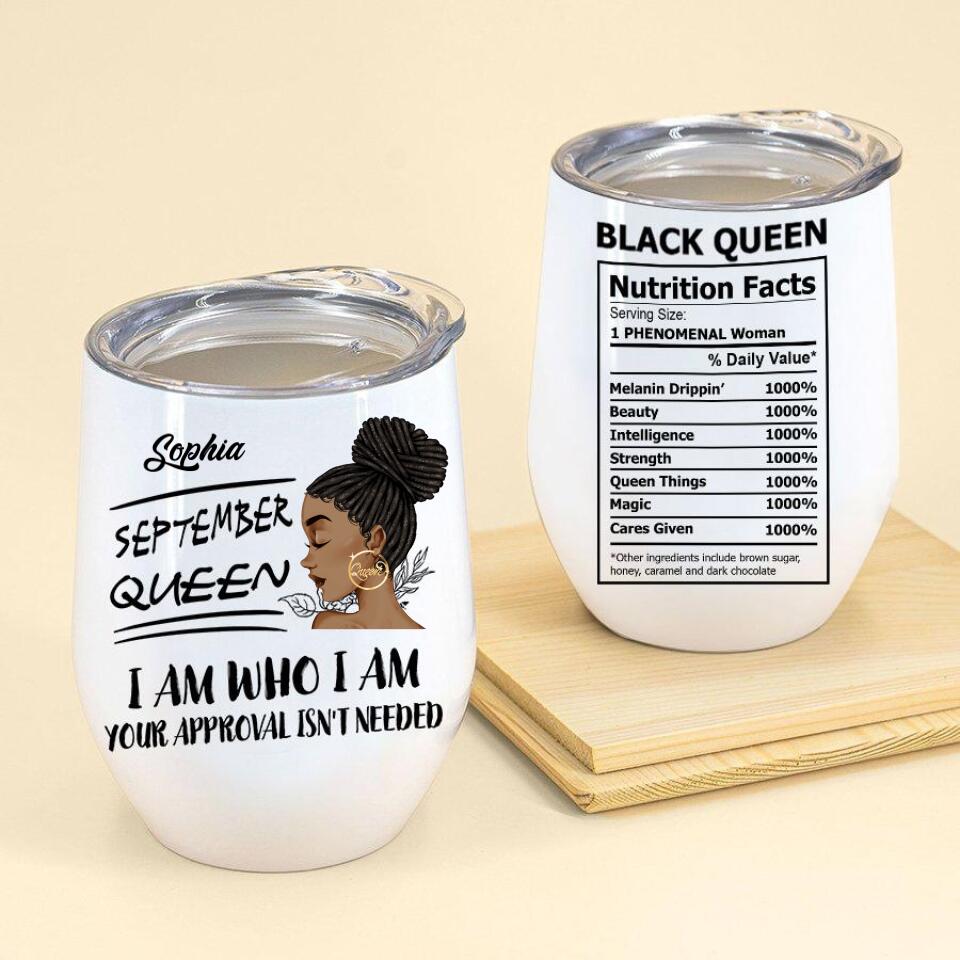 Personalized Wine Tumbler - Birthday Gift For September Queen, September birthday gifts, September birthday gift idea for her