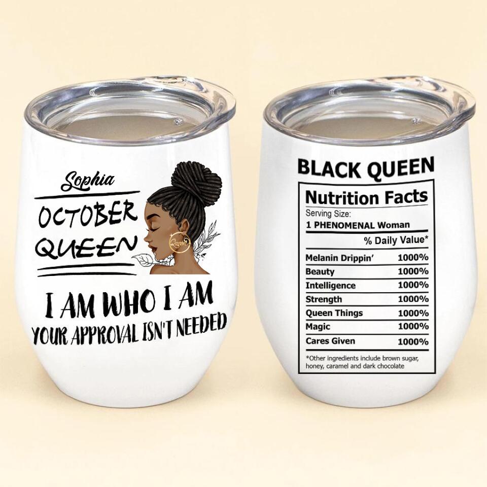 Personalized Wine Tumbler - Birthday Gift For October Queen, October birthday gifts, October birthday gift idea for her