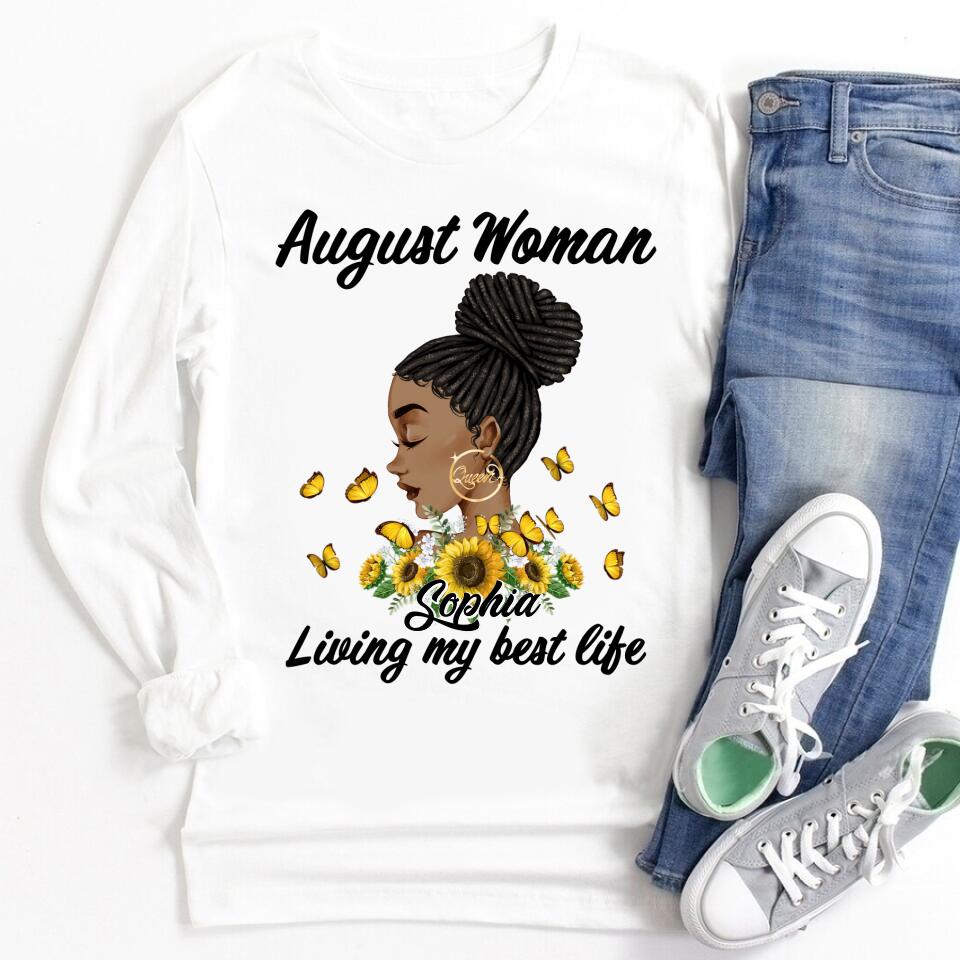 August Birthday Shirt, Custom Birthday Shirt, Queens Born In August, August Birthday Shirts For Woman, August Birthday Gifts
