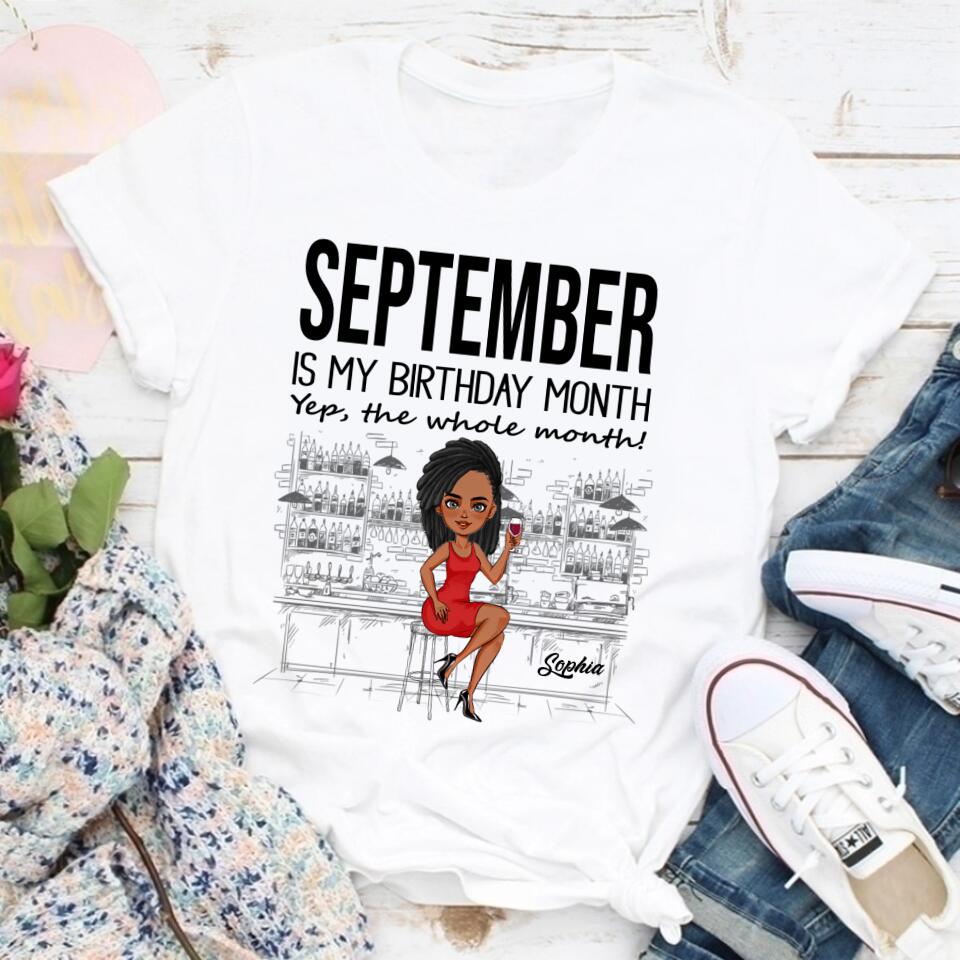 September Birthday Shirt, Custom Birthday Shirt, Queens are Born In September, September Birthday Shirts For Woman, September Birthday Gifts