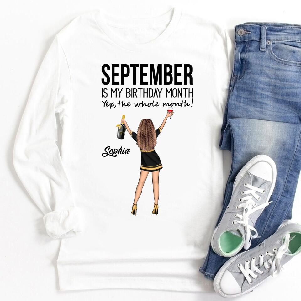 September Birthday Shirt, Custom Birthday Shirt, Queens are Born In September, September Birthday Shirts For Woman, September Birthday Gifts