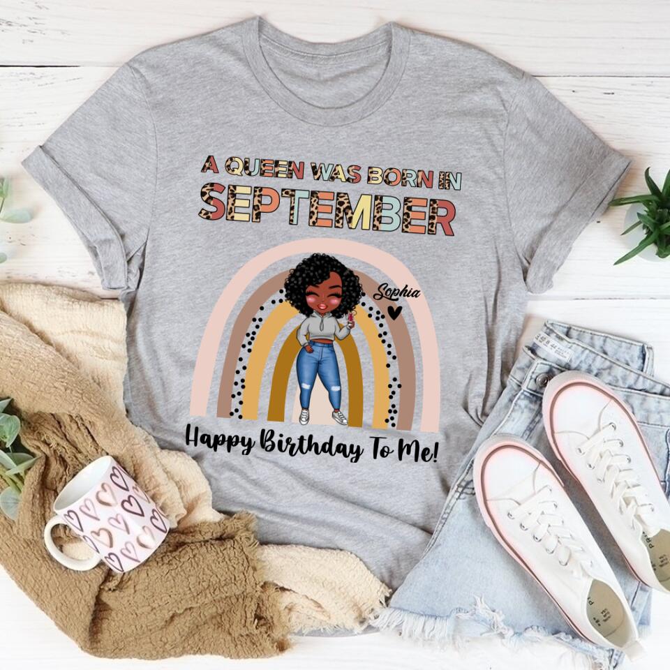 September Birthday Shirt, Custom Birthday Shirt, Queens are Born In September, September Birthday Shirts For Woman, September Birthday Gifts
