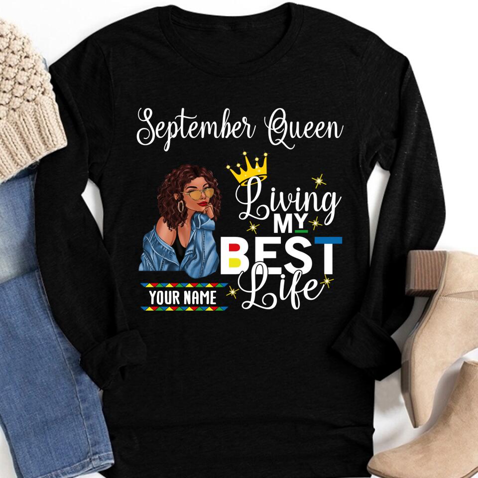 September Birthday Shirt, Custom Birthday Shirt, Queens are Born In September, September Birthday Shirts For Woman, September Birthday Gifts