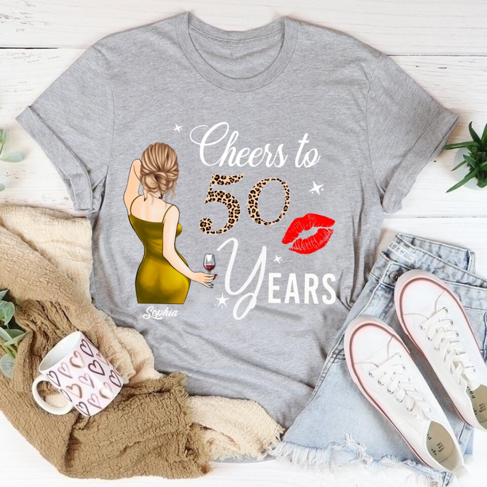 Cheers To 50 1972 shirt - Vintage 1972 Shirt, 50th Birthday Unique Gifts For Woman, 50th Birthday Ideas, Turning 50 Years Old Cotton Shirt