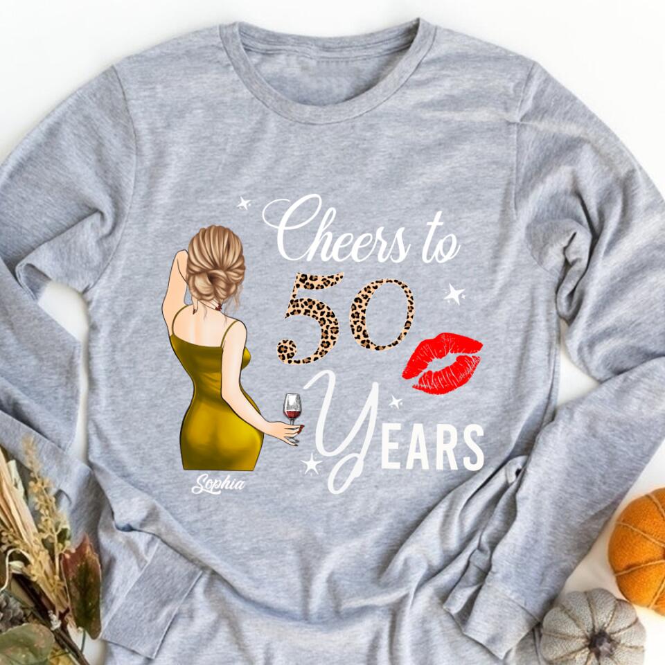 Cheers To 50 1972 shirt - Vintage 1972 Shirt, 50th Birthday Unique Gifts For Woman, 50th Birthday Ideas, Turning 50 Years Old Cotton Shirt