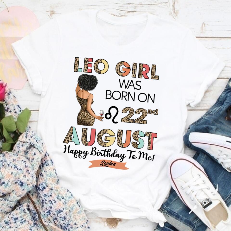 Custom Birthday Shirt, Leo Zodiac t shirt, Leo Birthday shirt, Leo t shirts for ladies, Leo queen t shirt, Leo Queen Birthday shirt