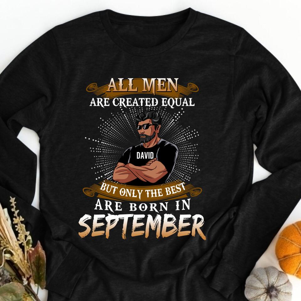September Birthday Shirt, Custom Birthday Shirt, A Black King was born in September, September Birthday Shirts For Man, September Birthday Gifts