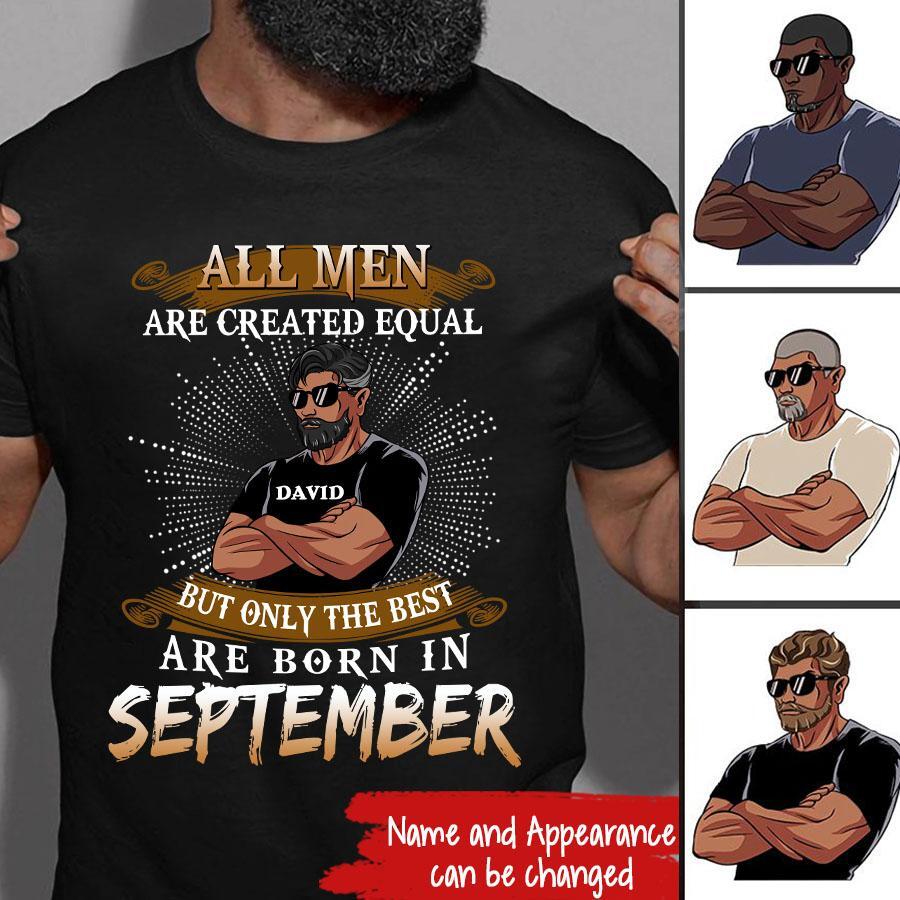 September Birthday Shirt, Custom Birthday Shirt, A Black King was born in September, September Birthday Shirts For Man, September Birthday Gifts