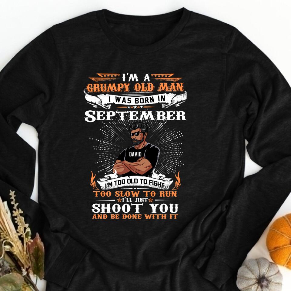 September Birthday Shirt, Custom Birthday Shirt, A Black King was born in September, September Birthday Shirts For Man, September Birthday Gifts