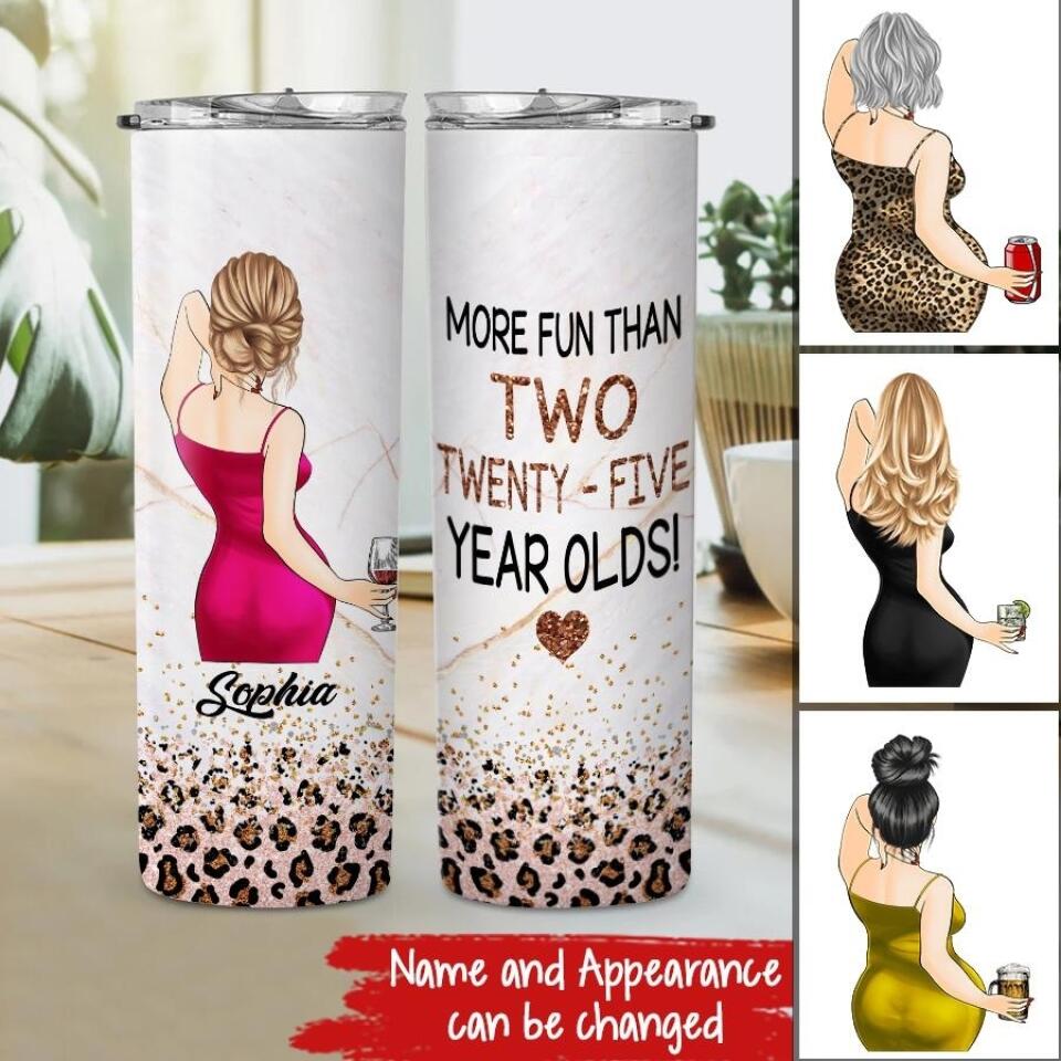 Personalized Skinny Tumbler - 50th Birthday Tumbler, Personalized 50th Birthday Gifts