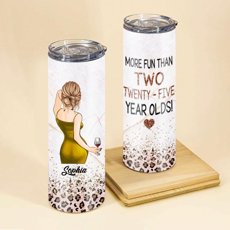 Personalized Skinny Tumbler - 50th Birthday Tumbler, Personalized 50th Birthday Gifts