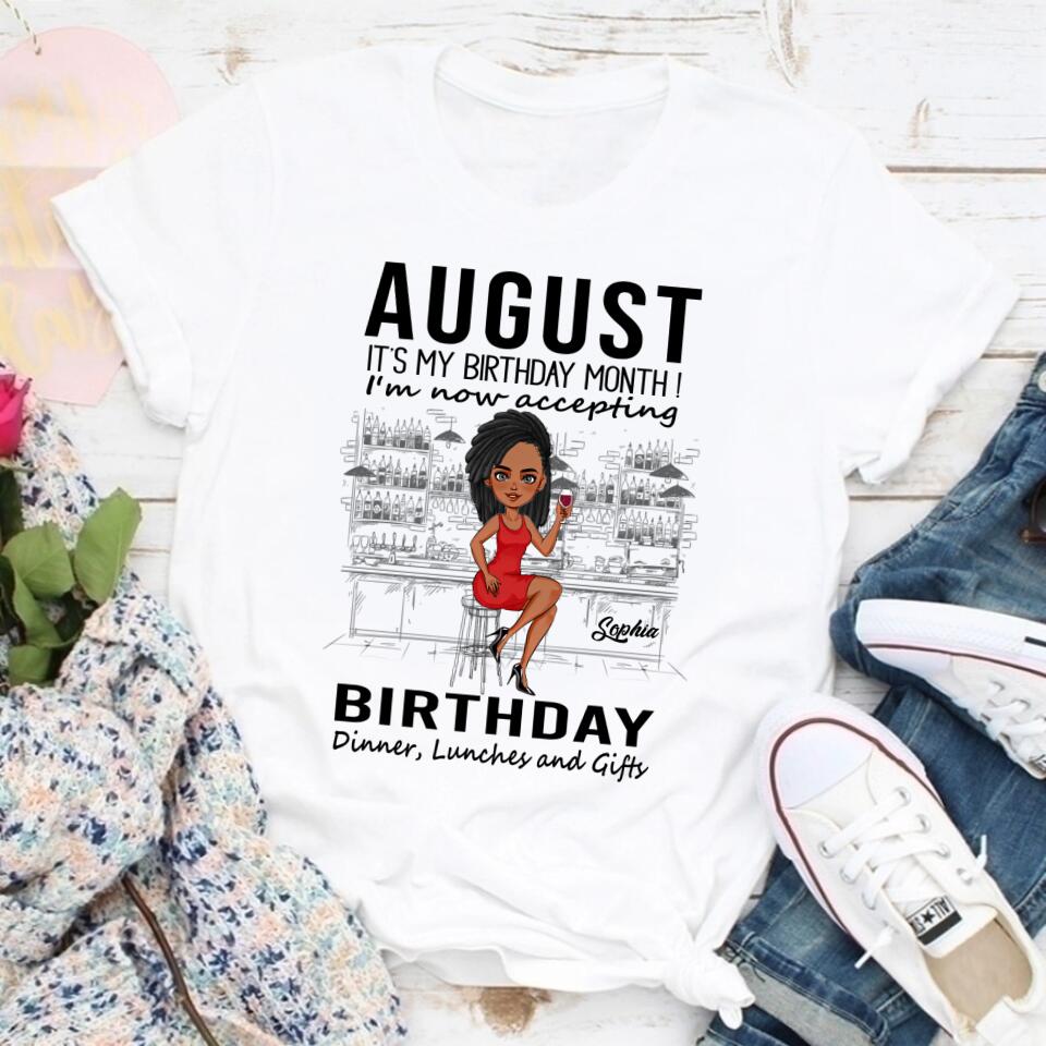 August Birthday Shirt, Custom Birthday Shirt, Queens Born In August, August Birthday Shirts For Woman, August Birthday Gifts