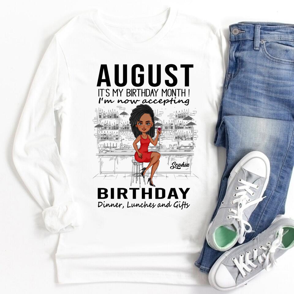 August Birthday Shirt, Custom Birthday Shirt, Queens Born In August, August Birthday Shirts For Woman, August Birthday Gifts