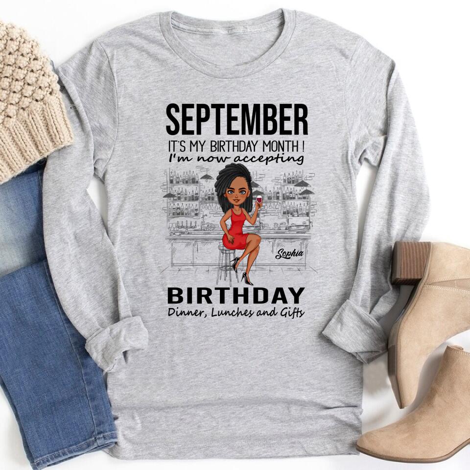 September Birthday Shirt, Custom Birthday Shirt, Queens Born In September, September Birthday Shirts For Woman, September Birthday Gifts
