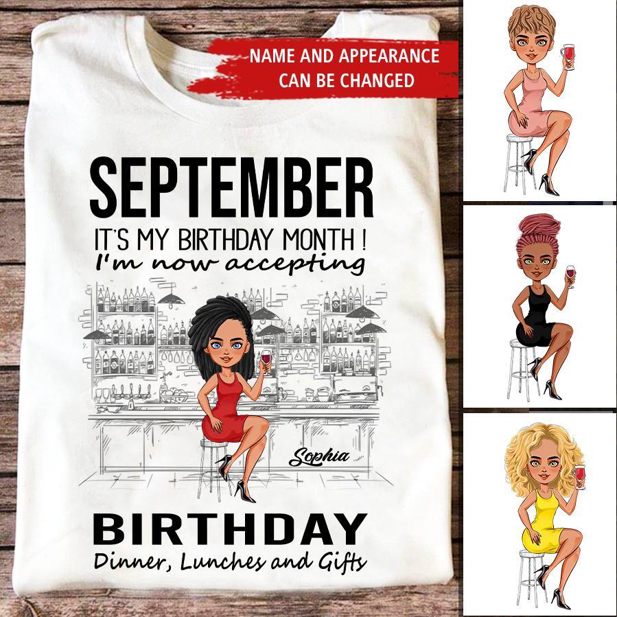 September Birthday Shirt, Custom Birthday Shirt, Queens Born In September, September Birthday Shirts For Woman, September Birthday Gifts