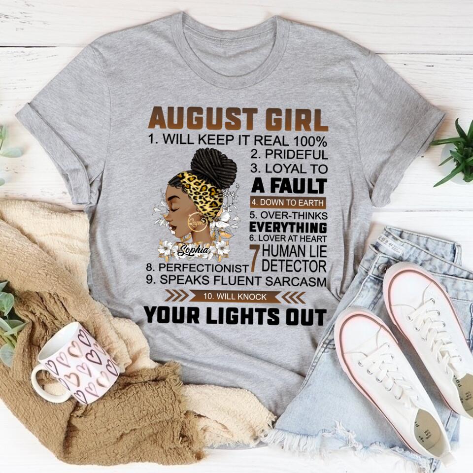 August Birthday Shirt, Custom Birthday Shirt, Queens Born In August, August Birthday Shirts For Woman, August Birthday Gifts