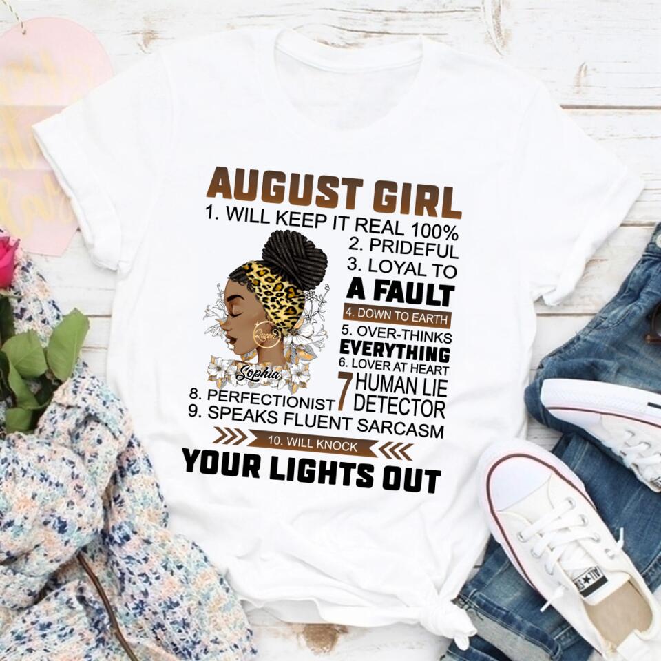 August Birthday Shirt, Custom Birthday Shirt, Queens Born In August, August Birthday Shirts For Woman, August Birthday Gifts