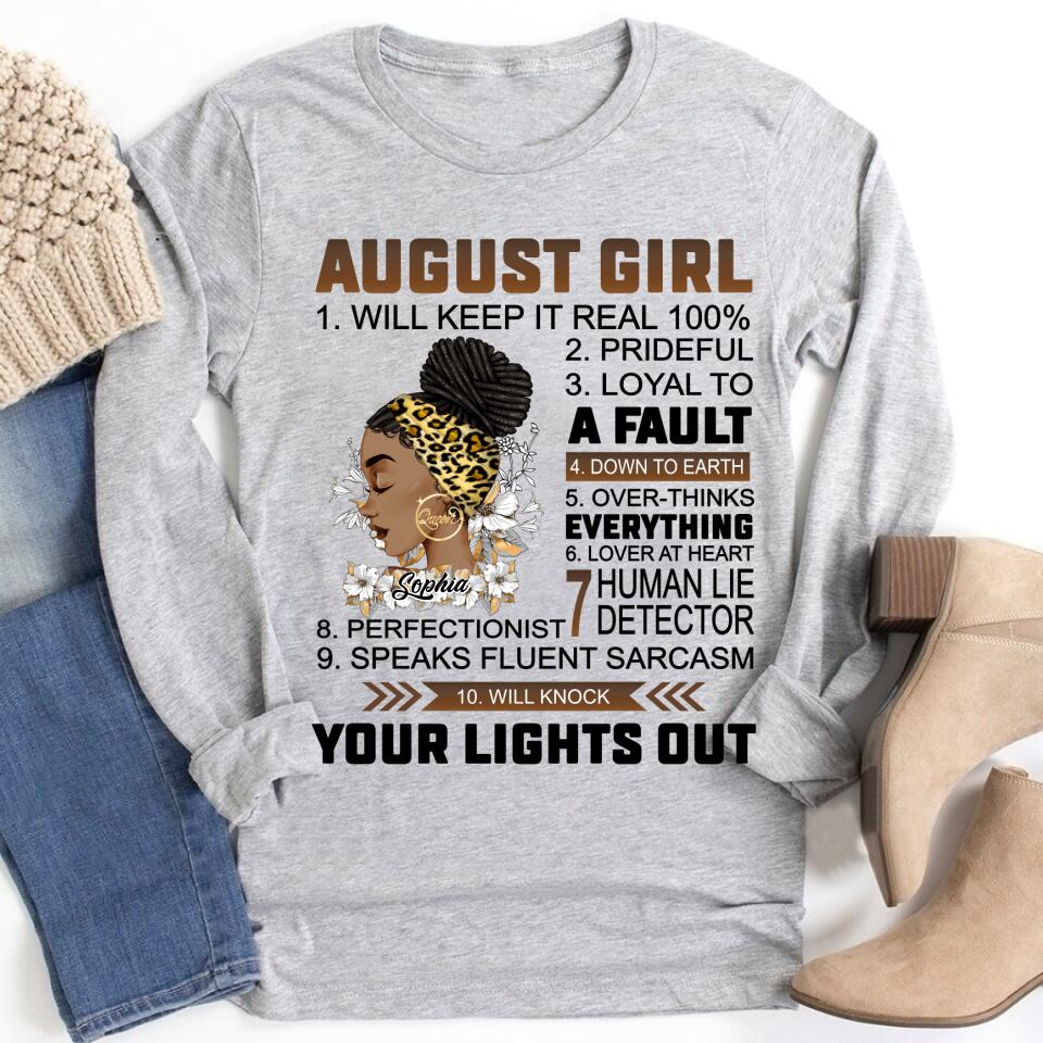 August Birthday Shirt, Custom Birthday Shirt, Queens Born In August, August Birthday Shirts For Woman, August Birthday Gifts