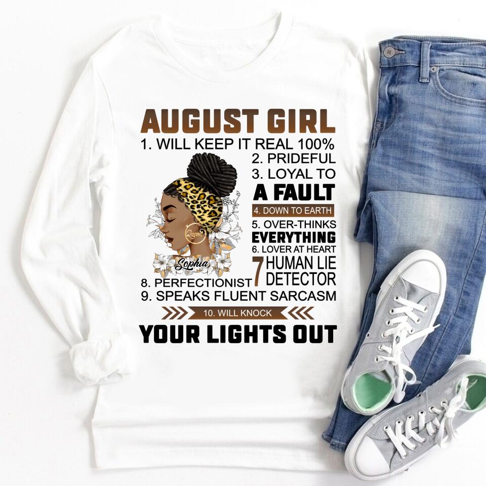 August Birthday Shirt, Custom Birthday Shirt, Queens Born In August, August Birthday Shirts For Woman, August Birthday Gifts