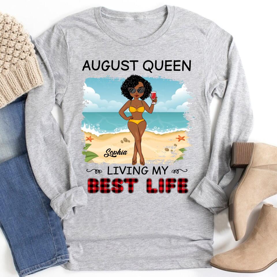 August Birthday Shirt, Custom Birthday Shirt, Queens are Born In August, August Birthday Shirts For Woman, August Birthday Gifts