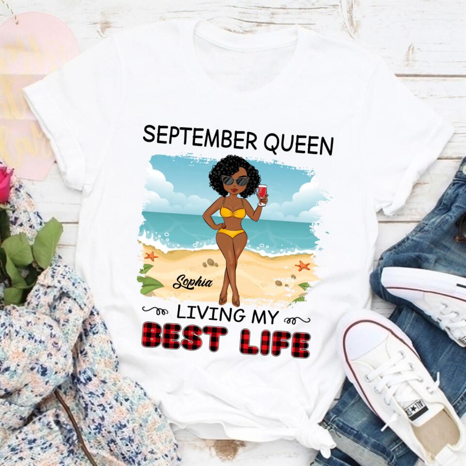 September Birthday Shirt, Custom Birthday Shirt, Queens are Born In September, September Birthday Shirts For Woman, September Birthday Gifts