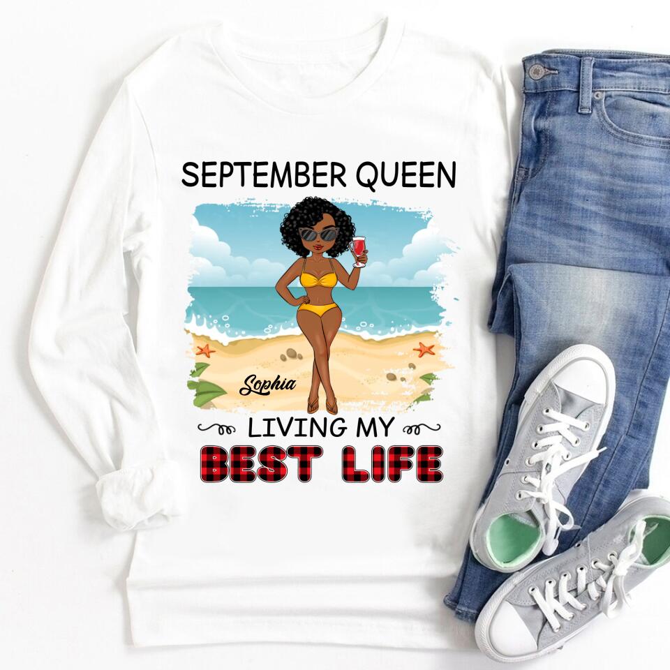 September Birthday Shirt, Custom Birthday Shirt, Queens are Born In September, September Birthday Shirts For Woman, September Birthday Gifts